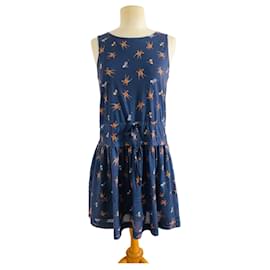 Paul & Joe Sister Paul & Joe Ärmelloses Kleid Disney Print Blau Baumwolle