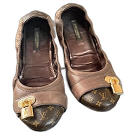 Louis Vuitton ballerine Lucky pelle marrone scuro 38
