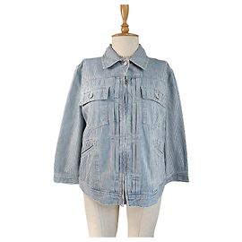 Giacca Ralph Lauren in cotone blu a righe XL