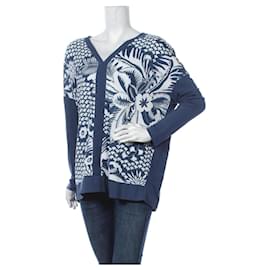 Top Laurèl azul de poliéster Talla L