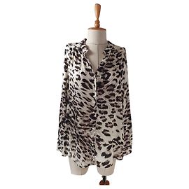 Autre Marque Maglietta Raven Gwen Leo Leopardata in Viscosa