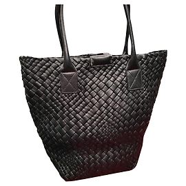 Autre Marque Falorni Italy borsa pelle intrecciata nera