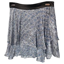 Gonna Zadig & Voltaire Jim Velours Devore Blu in Seta