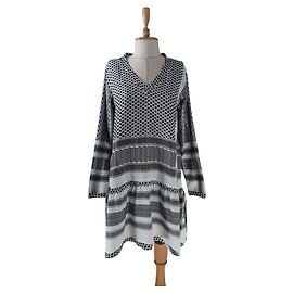 Abito in cotone nero e bianco Cecilie Copenhagen