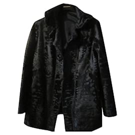 Autre Marque Giacca SWAKARA in montone persiano nero