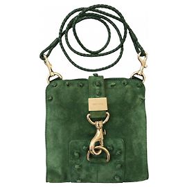 Borsa a tracolla Jimmy Choo in scamosciato verde