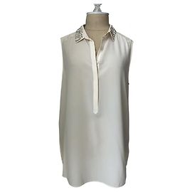 Rebecca Taylor Oversize Seidenbluse Creme