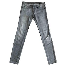 Jeans slim 7 For All Mankind Olivya verde claro algodón