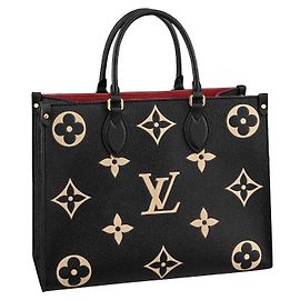 Louis Vuitton Onthego MM Nero Monogramma Empreinte Pelle
