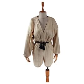 Mono Maje de lino elástico beige