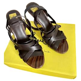 Sandalias Paul Smith Misty de piel marrón con cordones