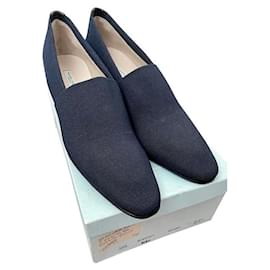 Décolleté Philippe Model Elastico blu navy in pelle