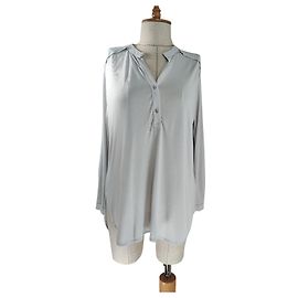 Filippa K Bluse Top Blau Viskose Polyamid XL