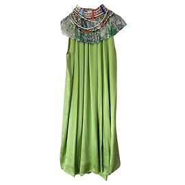 Autre Marque 27 Friday Kleid aus Kunstseide im Ethno-Stil Grün