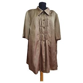 Autre Marque Elena Grunert Top Camisa Caqui de Micropoliéster Talla 48