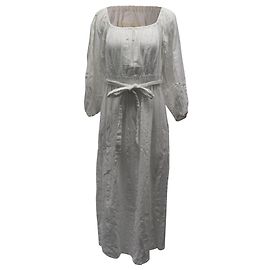 Mara Hoffman Robe longue Malika épaules dénudées en coton bio blanc