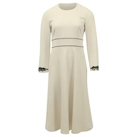 Burberry Prorsum Degrade Spitzenkleid in Ombre White/Grey Triacetate
