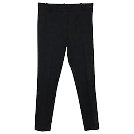 Pantalones elásticos a rayas en viscosa negra de Joseph Gab