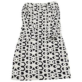 Vestido con estampado geométrico de Diane Von Furstenberg en viscosa negra