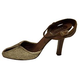 Fendi-Sandalen aus Metallgeflecht - Vintage