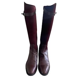 Hermès Jumping Stiefel braunes Leder