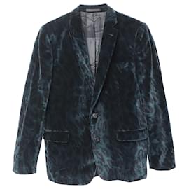 Blazer Versace Animal Print em veludo verde