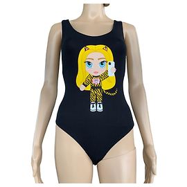 Body Chiara Ferragni Girl Print Negro de Algodón