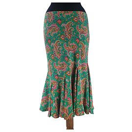 Falda de seda Ralph Lauren Verde