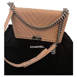 Borsa Chanel in pelle beige