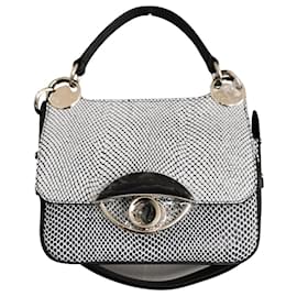 Borsa a mano Kenzo TALI in pelle blu navy e bianca