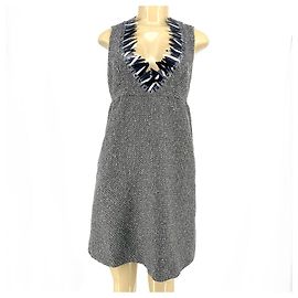 Tweedkleid von Anna Sui mit Metallic-Akzenten