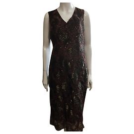 vestido de encaje metalizado de Etro