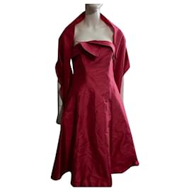 Trägerloses Seidenkleid mit Stola in Pink von Coast