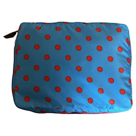 Hermès Clutch aus Seide mehrfarbig