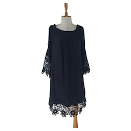 Hale Bob Spitzenkleid in Schwarz aus Viscose