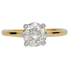 inconnue diamante solitario 1,03 due carati d'oro.
