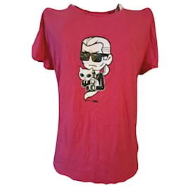 Karl Lagerfeld x Tokidoki Choupette T-Shirt Baumwolle Fuschia