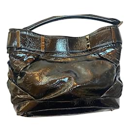 Borsa Burberry in vernice nera a spalla - Autre Marque