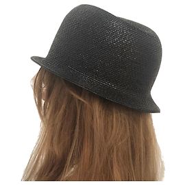 Cappello Chanel nero in poliammide