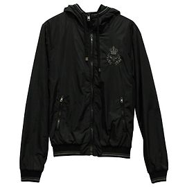 Bomber Dolce & Gabbana con Cappuccio in Poliammide Nero
