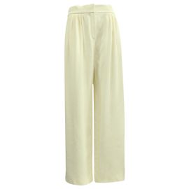 Pantalones rectos Chloé en viscosa color crudo