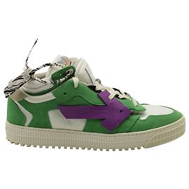 Off White Off-White c/o Virgil Abloh Sneakers Court Low "Green" in Suede Multicolor