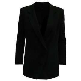 Chaqueta Theory de lana negra con botonadura forrada