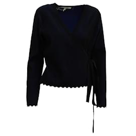 Top portefeuille Laura de Diane Von Furstenberg en viscose bleu marine