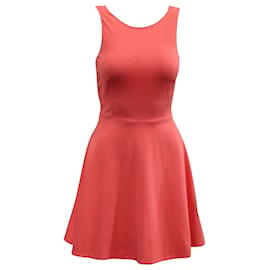 Vestido entallado y acampanado con lazo en la espalda de Kate Spade Ponte en viscosa rosa