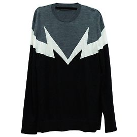Mit Neil Barrett gefüttertes Sonic Bolt Sweatshirt aus mehrfarbiger Wolle