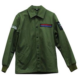 Opening Ceremony Coach-Jacke mit Symphonie-Patch zur Eröffnungszeremonie aus grüner Baumwolle