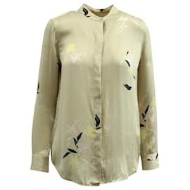 Blusa con estampado floral Equipment en seda beige