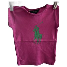 T-shirt Polo Ralph Lauren Azzurro in Cotone