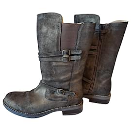 Autre Marque TTY BabyBotte Leder Stiefeletten mit mittlerer Wade